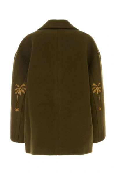 Shop Palm Angels Coats In Green