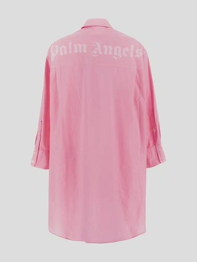 Shop Palm Angels Dresses In Pinkblack