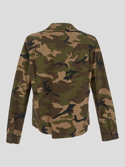Shop Palm Angels Jackets In Military Olive