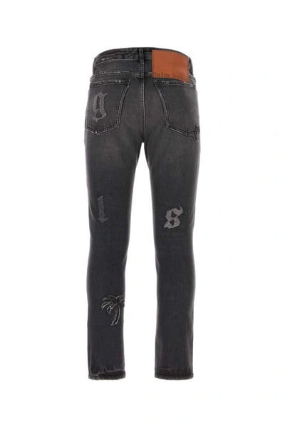 Shop Palm Angels Jeans In Grey