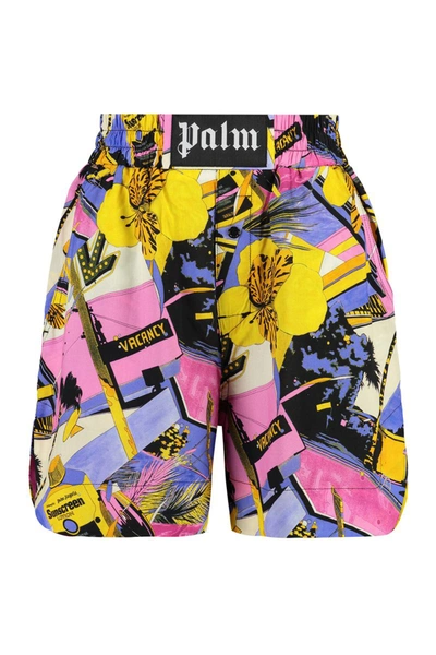 Shop Palm Angels Miami Mix Print Shorts In Multicolor