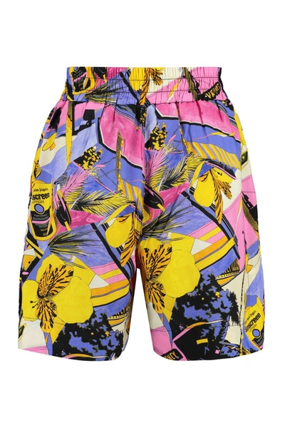 Shop Palm Angels Miami Mix Print Shorts In Multicolor