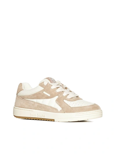 Shop Palm Angels Sneakers In White Camel