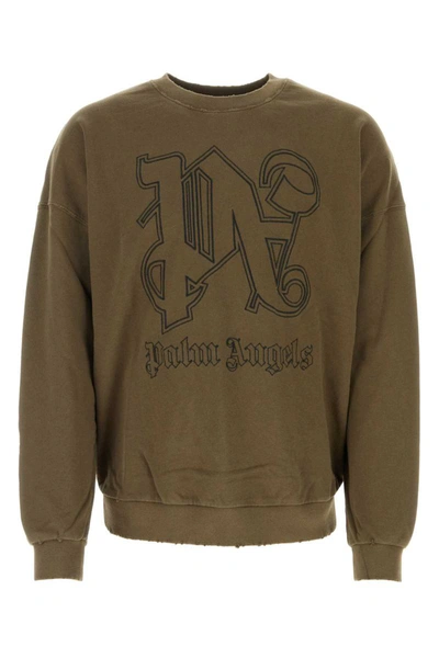 Shop Palm Angels Sweatshirts In Brown