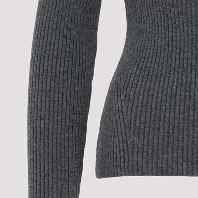 Shop Patou Corset Knit Top In Grey