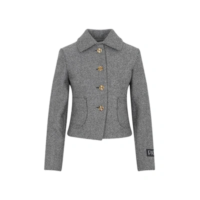 Shop Patou Single Breasted Jacket In Grey