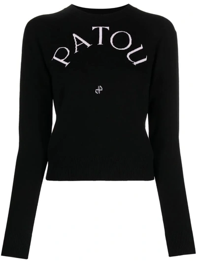 Shop Patou Sweater With Intarsia In Black