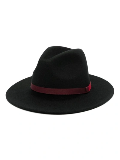 Shop Paul Smith Fedora Hat In Black