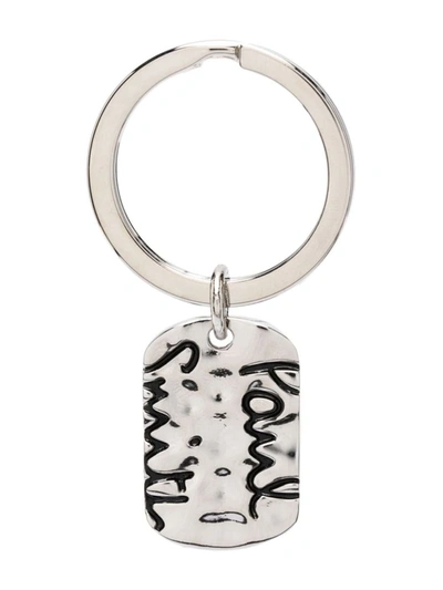 Shop Paul Smith Men Keyring Dogtag Accessories In Grey