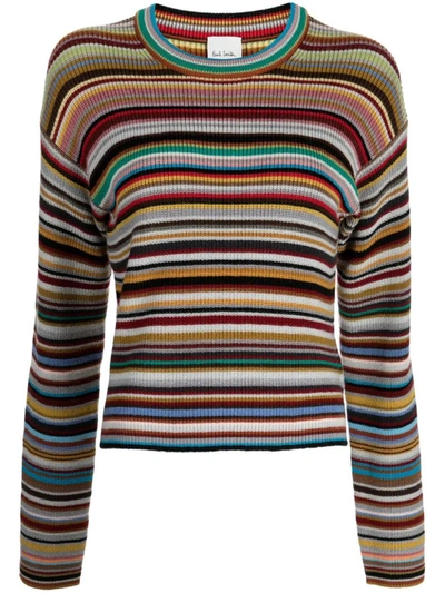 Shop Paul Smith Signature Stripe Virgin-wool Jumper In Multi Coloured