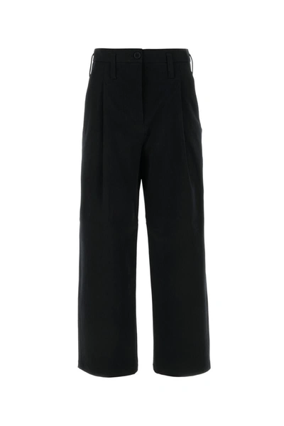 Philosophy Di Lorenzo Serafini Wide-leg Cotton Stretch Pant In Black
