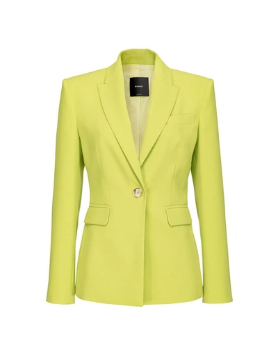 Shop Pinko Single-breasted Jackets In Green