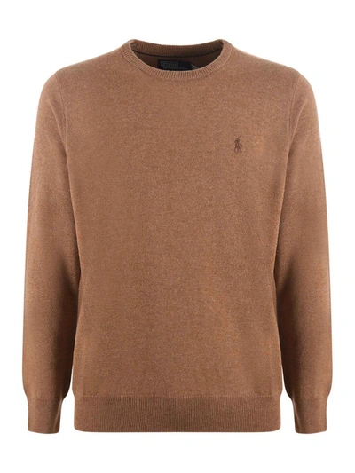 Shop Polo Ralph Lauren Sweater In Camel