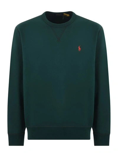 Shop Polo Ralph Lauren Sweatshirt In Verde Scuro