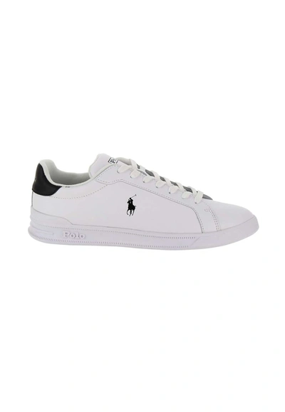 Shop Polo Ralph Lauren "heritage Court Ii"  Leather Sneakers In White