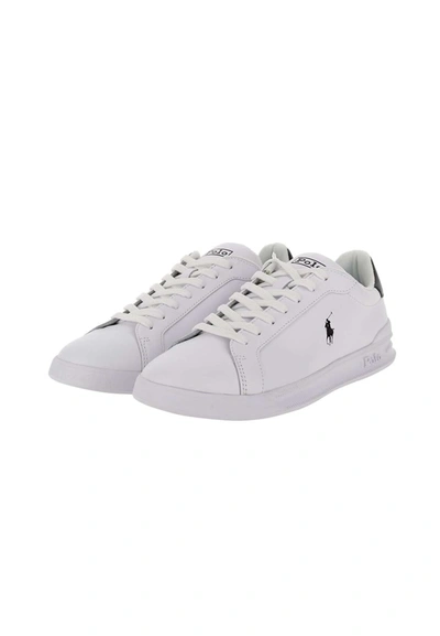 Shop Polo Ralph Lauren "heritage Court Ii"  Leather Sneakers In White