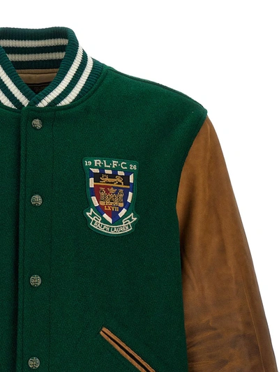 Shop Polo Ralph Lauren 'varsity' Bomber Jacket In Multicolor