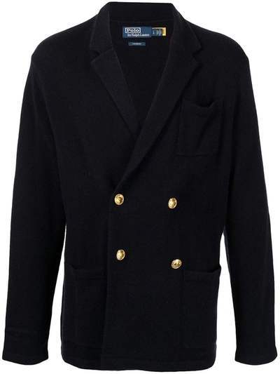 Shop Polo Ralph Lauren Double Breasted Blazer Clothing In Blue