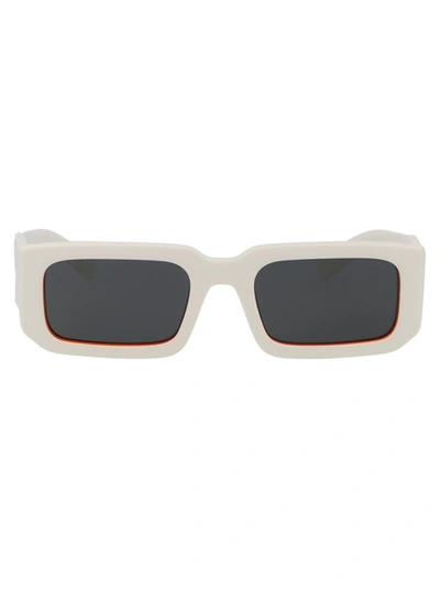 Shop Prada Sunglasses In 17m5s0 Talc/orange