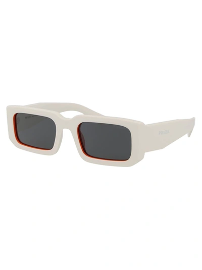 Shop Prada Sunglasses In 17m5s0 Talc/orange