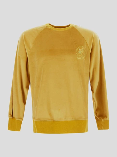 Shop Pt Torino Crew Neck Sweatshirt In Dark Yellow
