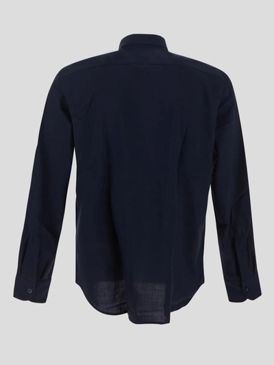 Shop Pt Torino Long Sleeves Shirt In Blue