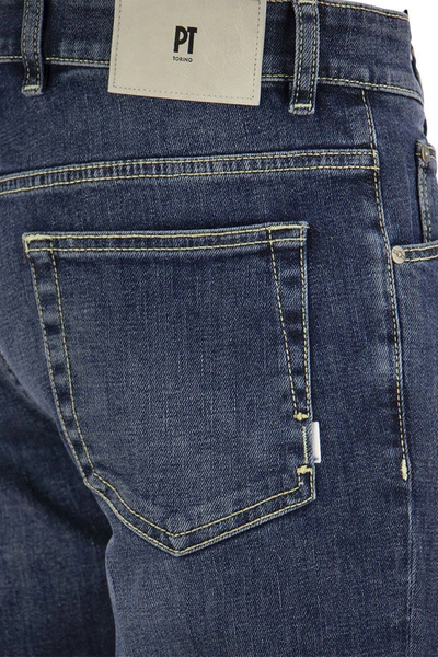Shop Pt Torino Reggae - Slim-fit Jeans In Denim Blue