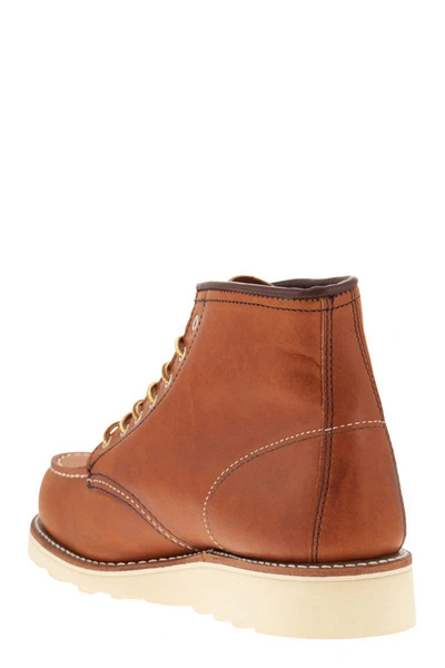 Shop Red Wing Shoes Classic Moc - Leather Lace-up Boot In Gold
