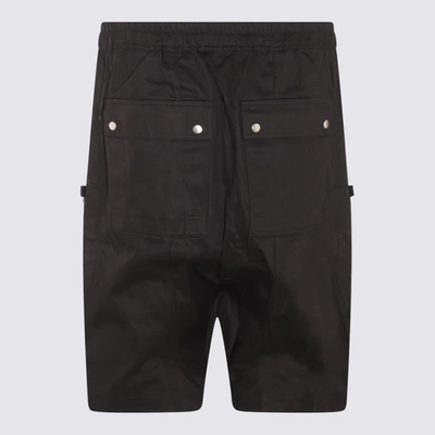 Shop Rick Owens Drkshdw Black Cotton Low Crotch Shorts