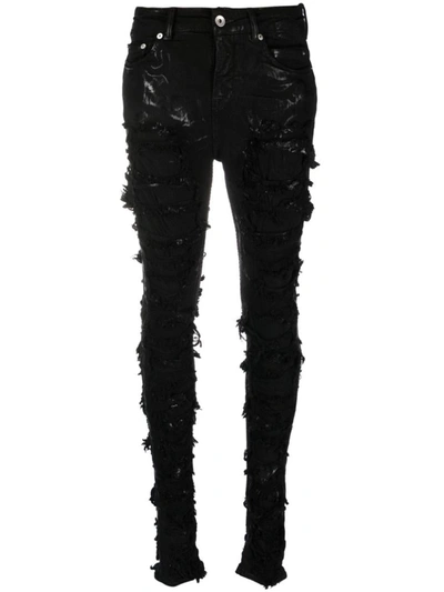 Shop Rick Owens Drkshdw Luxor Deroit Cut Denim Jeans In Black