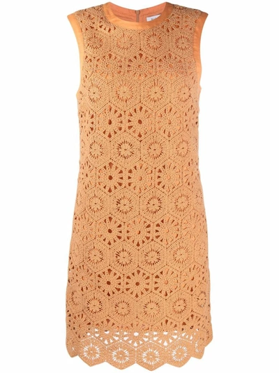 Shop Rodebjer Tulip Embroidered Dress In Beige