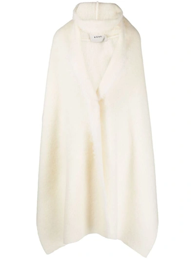 Shop Rohe Róhe Fringe Wool Blend Poncho Clothing In Nude &amp; Neutrals