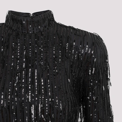 Shop Rotate Birger Christensen Rotate  Sequin Mini Dress In Black