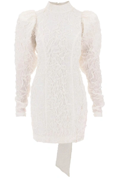 Shop Rotate Birger Christensen Rotate Crinkled Mini Dress In White