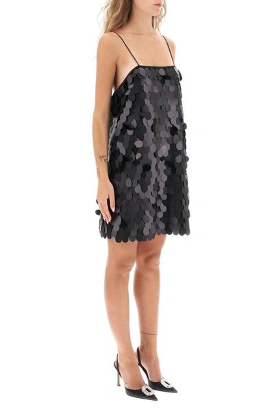 Shop Rotate Birger Christensen Rotate Sequined Mini Slip Dress In Black