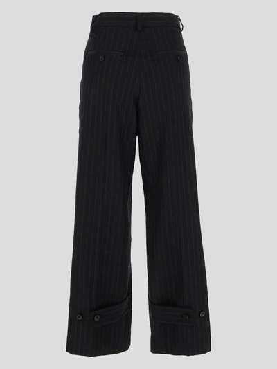 Shop Sacai Trousers In Black