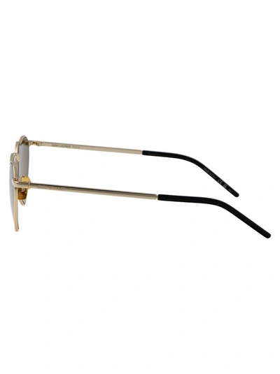 Saint Laurent Eyewear Sunglasses In 015 Gold Gold Brown