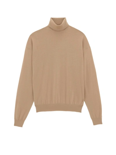 Saint Laurent Sweater In Beige