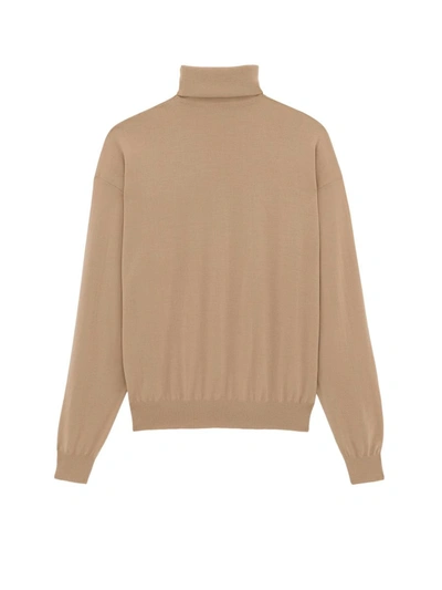 Saint Laurent Sweater In Beige
