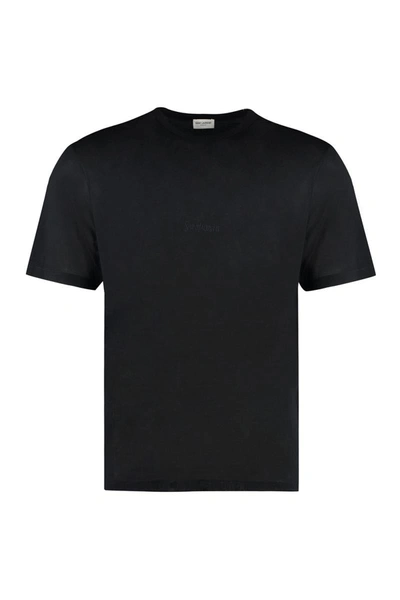 Shop Saint Laurent Viscose T-shirt In Black