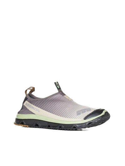 Shop Salomon Sneakers In Feather Gray/plum Kitten/winte