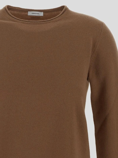 Shop Ferragamo Salvatore  Knitwear In Beige