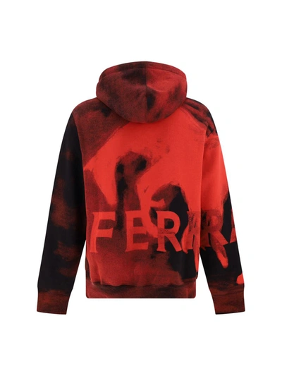 Shop Ferragamo Sweatshirts In Nero/red