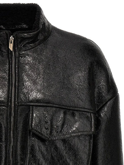 Shop Salvatore Santoro Craclè Leather Jacket In Black