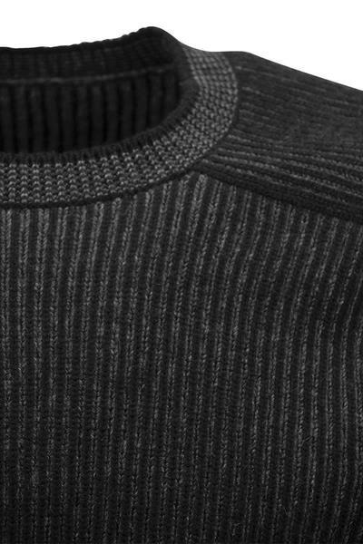 Shop Sease Dinghy - Ribbed Cashmere Reversible Crew Neck Sweater In Black
