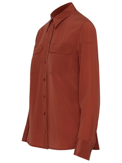 Shop Equipment Silk Shirt In Orange