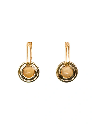 Leda Madera Gold Sophia Earrings In Grey