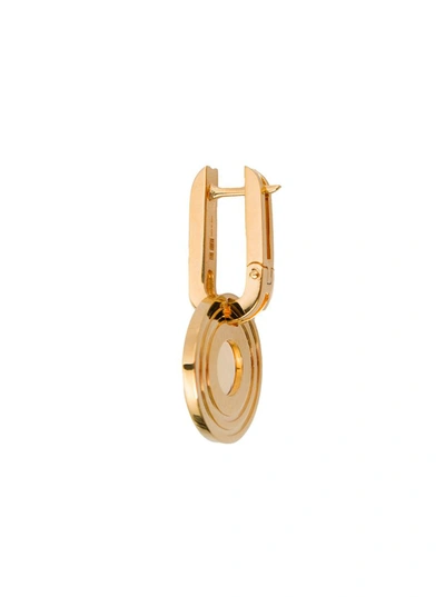 Shop Leda Madera Sophia Gold Plated Brass Earrings With Stone  Woman In Grey
