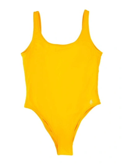 Shop Sporty And Rich Sporty & Rich Carla One-piece Swimsuit In Yellow