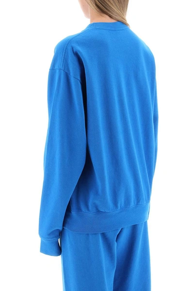 Shop Sporty And Rich Sporty Rich Fitness Motion Crew-neck Sweatshirt In Blue